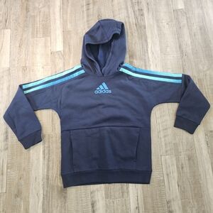 Adidas Navy and Teal Hoodie